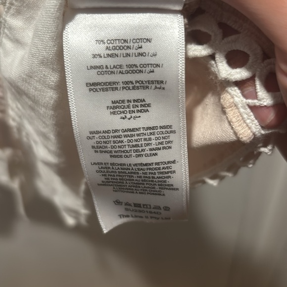 SIGNIFICANT OTHER linen cotton embroidered button down top - Picture 4 of 12